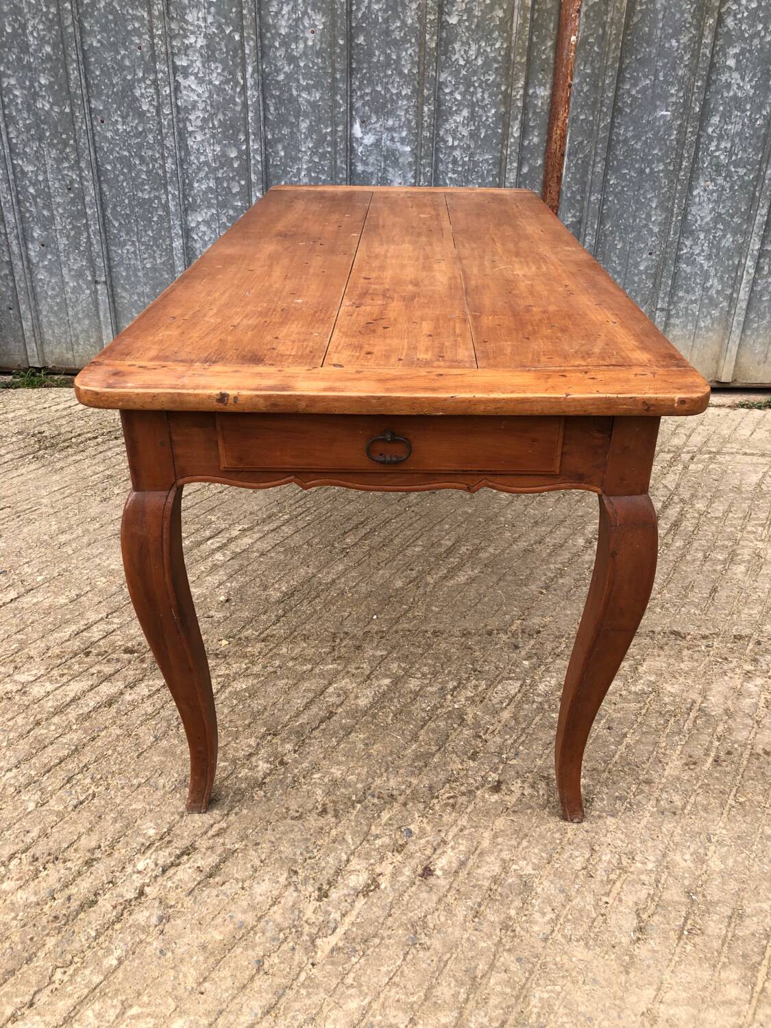 Louis XV style cherry farmhouse table.