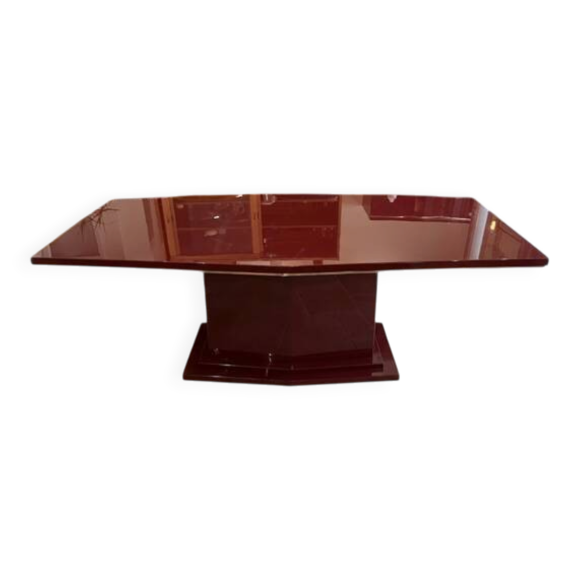 Table de repas vintage bordeaux Eric Maville