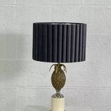 Lampe ananas en laiton vintage