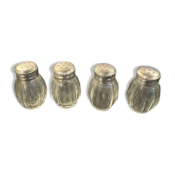Christofle – 4 salt shakers – Solid silver