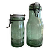 Duo de bocaux "L'Idéale" en verre et céramique