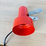 Spot desk lamp red chrome rod 70s