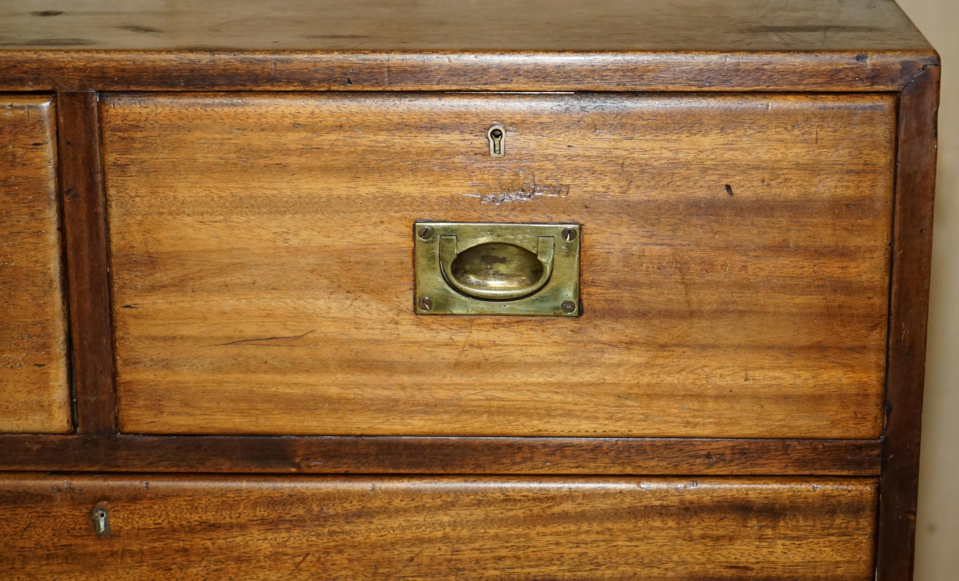 Military campaign chest in mahogany circa 1880