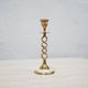 Vintage candle holder in brass and mother-of-pearl