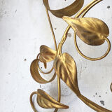 Applique fleurie en métal doré
