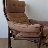 Genega Møbler leather armchair, Denmark, 1960s.