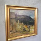 David Wallin (1879-1957), Romantic Painting , 1917, Oil on Canvas, Framed