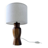 Brutalist walnut table lamp 1950