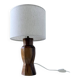 Brutalist walnut table lamp 1950