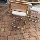 Golden chairs dining set with complementing table