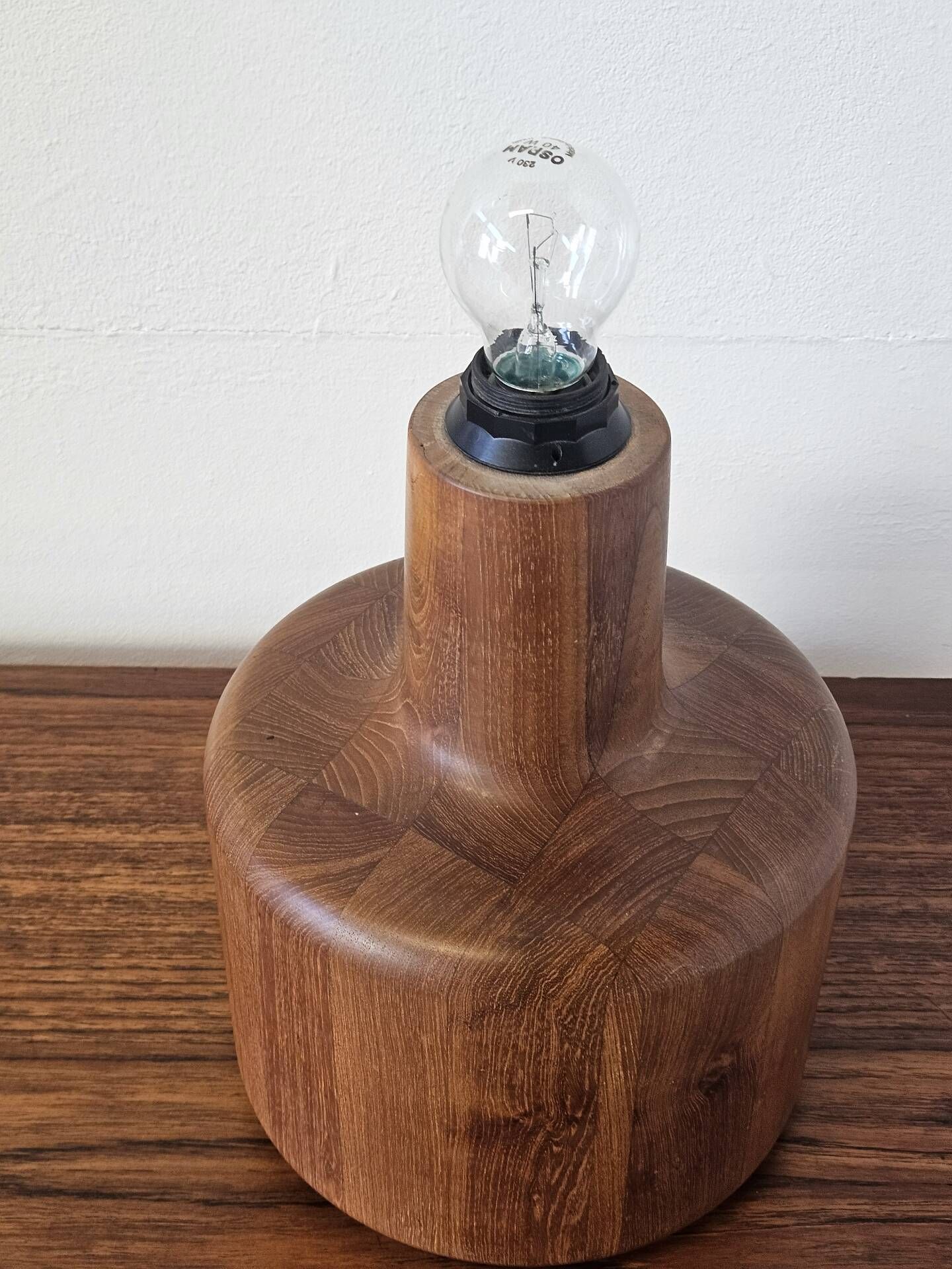 Pair of vintage teak lamps by Belform, Denmark 1960s