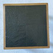 Table basse en orme et ardoise par Maison Regain 1970