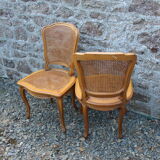 Louis XV style canned chairs molded