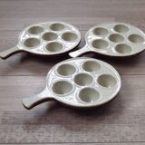 Set de 3 pots à escargots à 6 avec poignée 4616