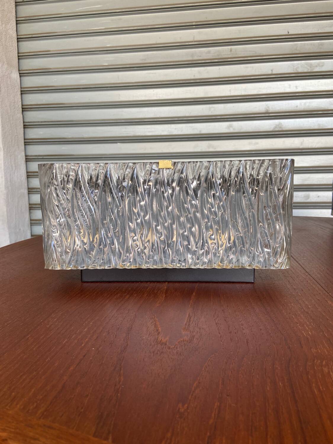 3 molded glass sconces 1950