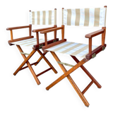 Pair of folding director's chairs
