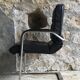 Ahrend Cirkel cantilever recliner desk - black leather - late 20th century