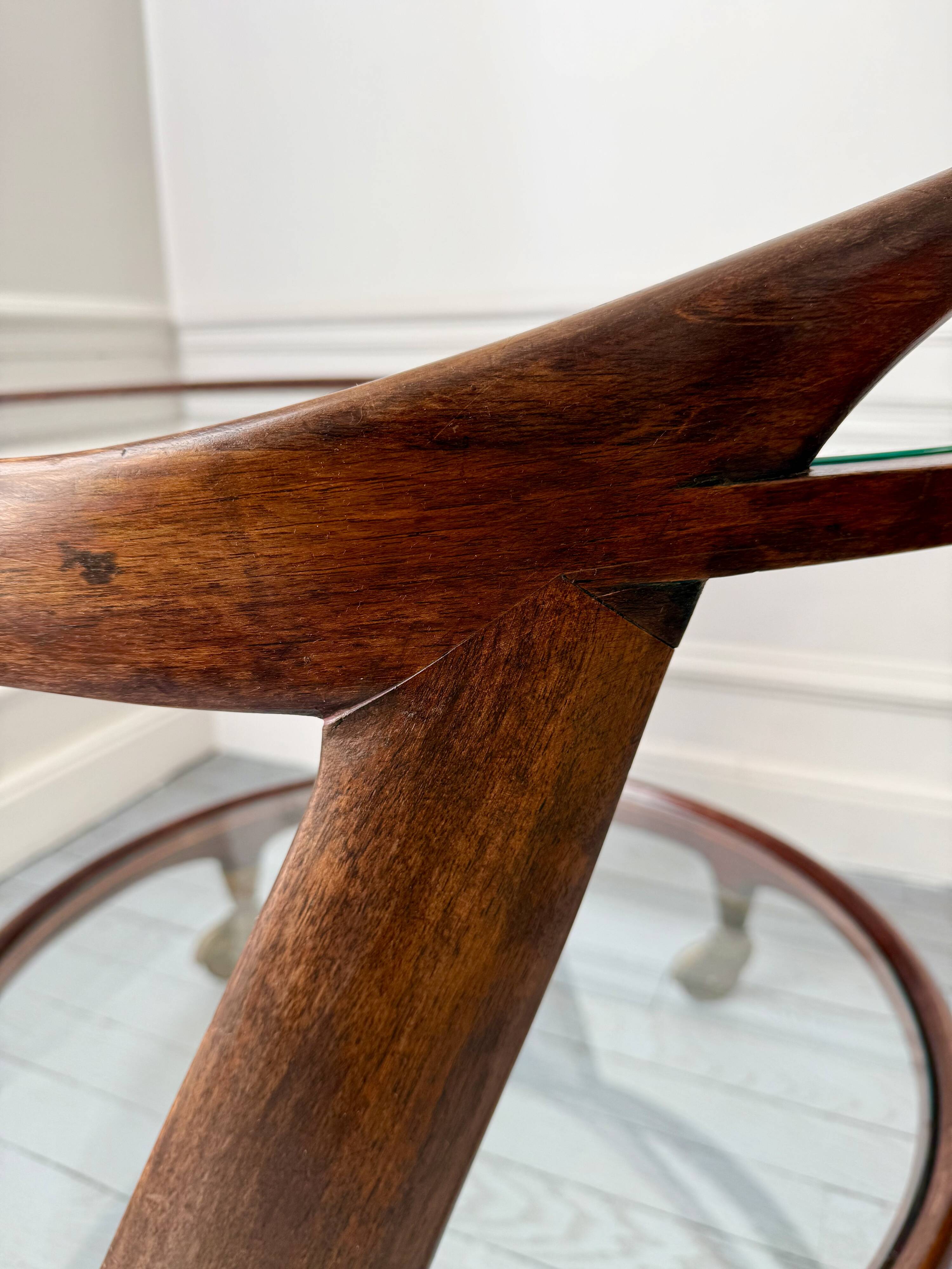 Cesare Lacca rolling coffee table service trolley