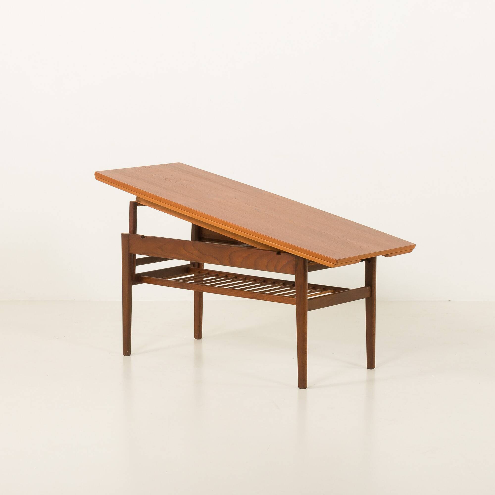 Vintage elevator teak table attr. to Kai Kristiansen, 1960s