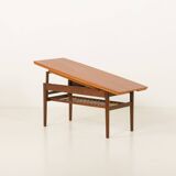 Vintage elevator teak table attr. to Kai Kristiansen, 1960s