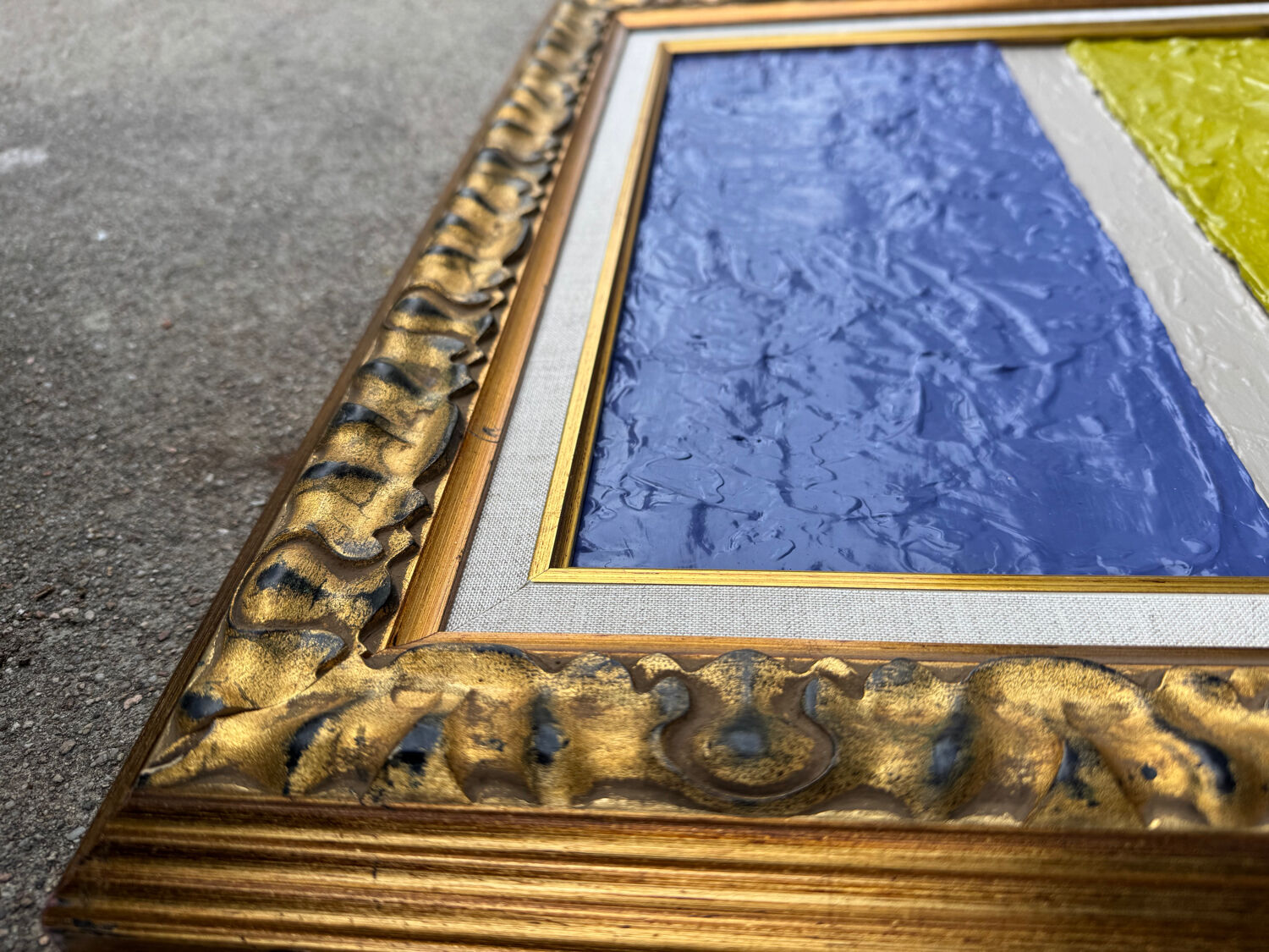 Modernist oil painting on canvas