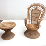 Emmanuelle vintage s 1970 Indonesia rattan chair