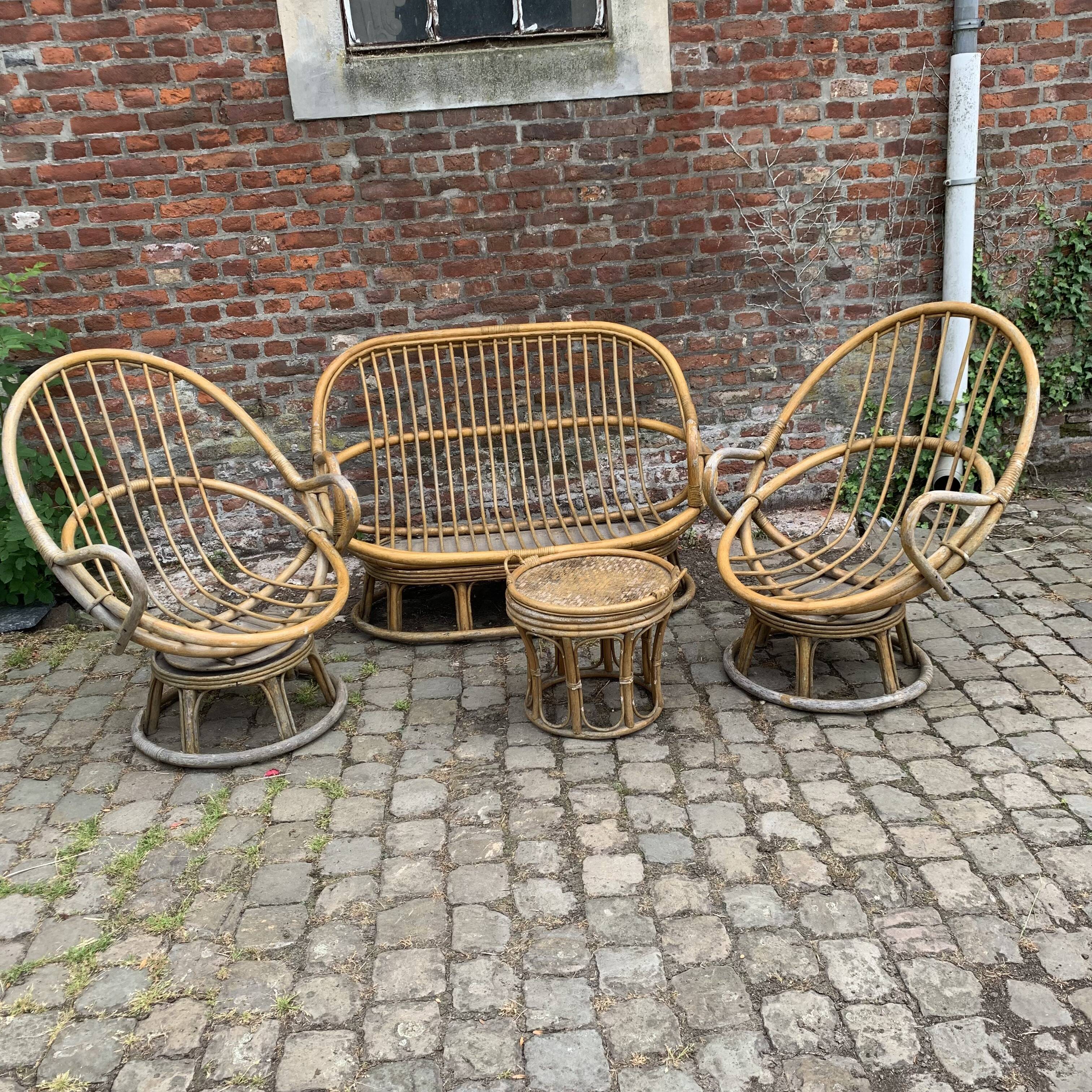 Rattan garden furniture