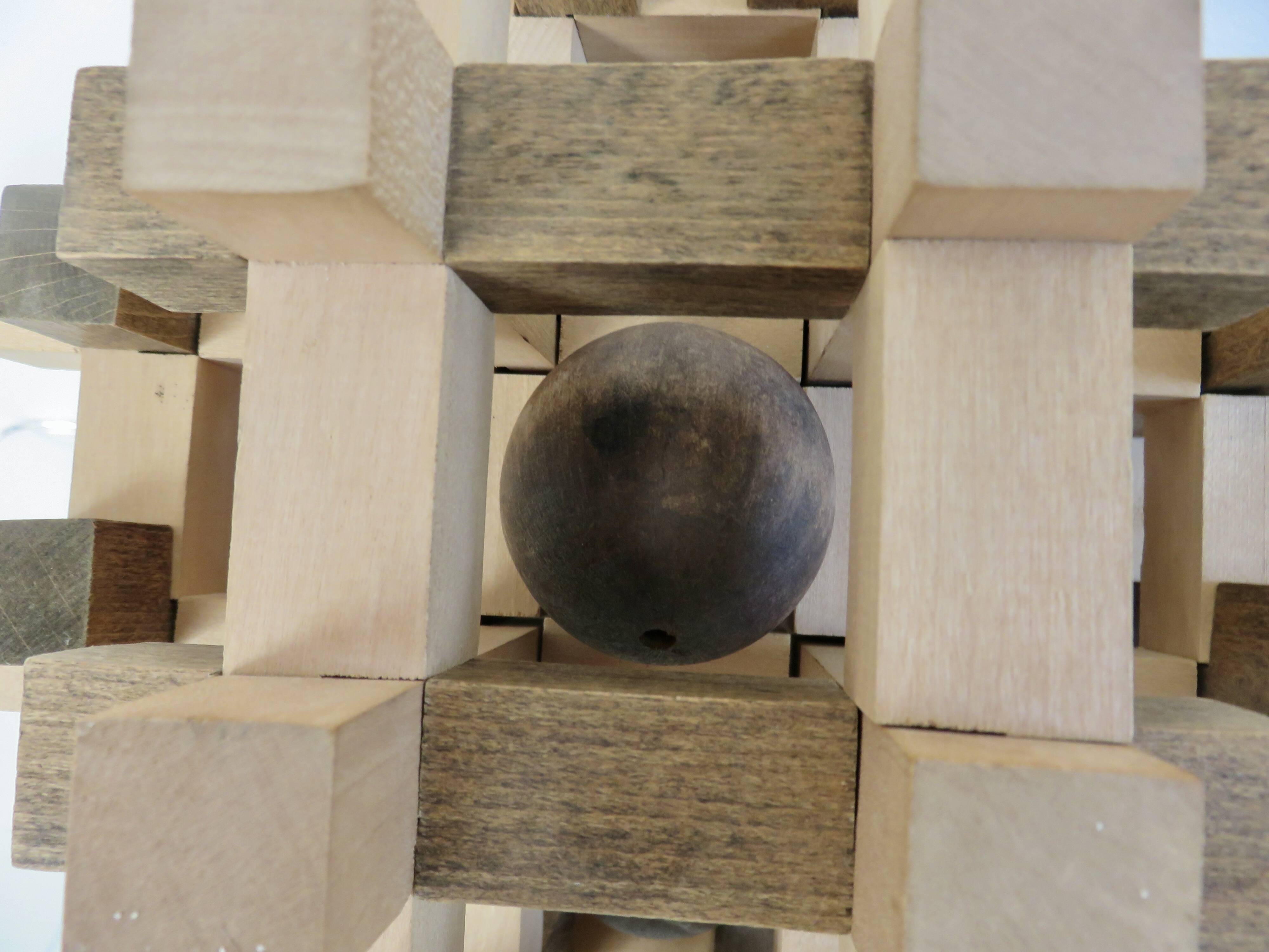 XXL wooden puzzle, multi-balls, 1970