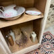 Small one-door Art Deco cabinet with a patina.