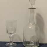 Old carafe with Baccarat 20th Mirabeau model cap