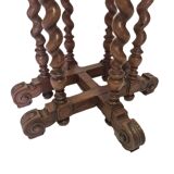 French Walnut Plant Table On Twisted Legs, Circa 1880