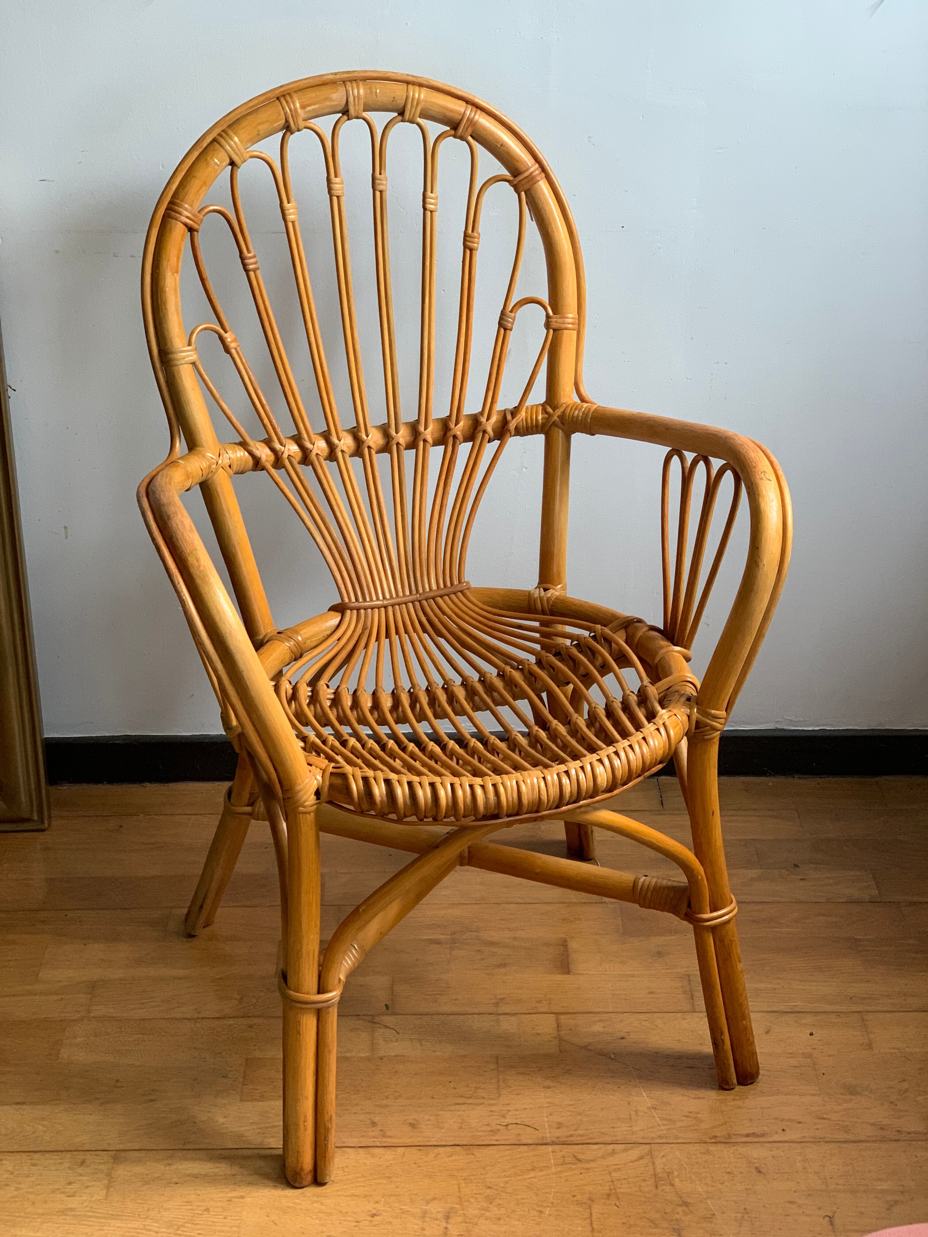 Rattan armchair