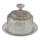 Beautiful cheese dome and its crystal tray