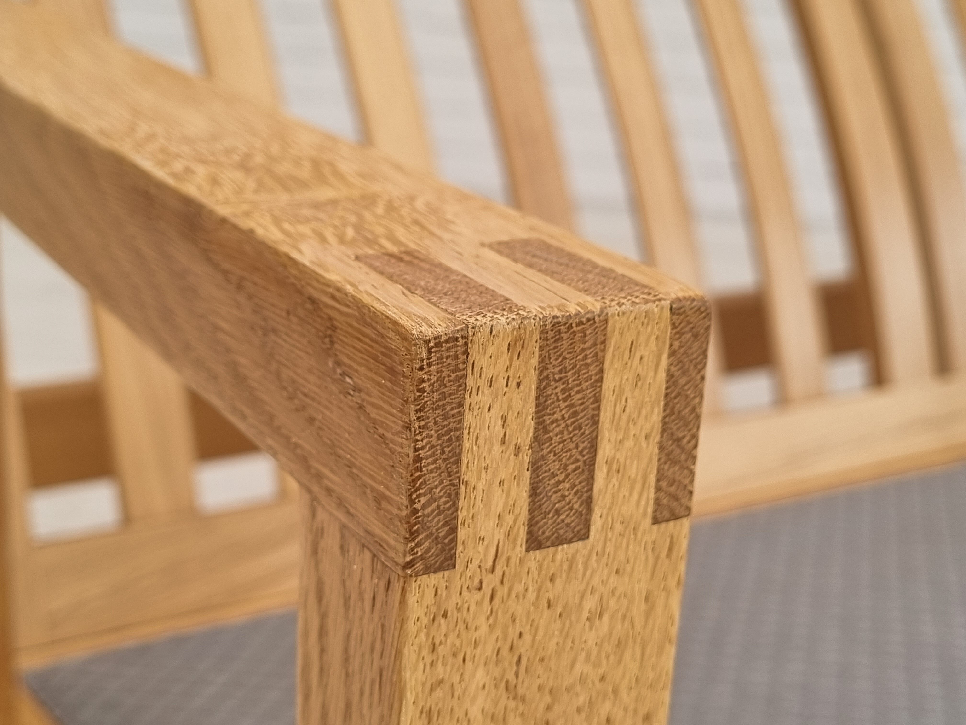 1970s, Danish design by Børge Mogensen, sofa model 2252, oak, furniture wool