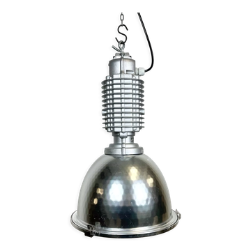 Industrial pendant lamp with glass cover by charles keller for zumtobel, 1990s