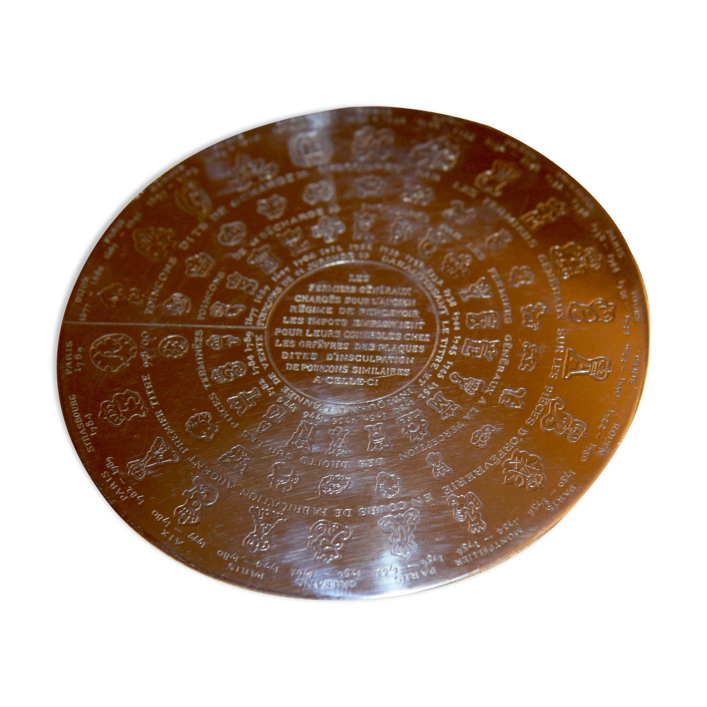 Dessous de plat Christofle " Fermiers Généraux " en métal argenté.