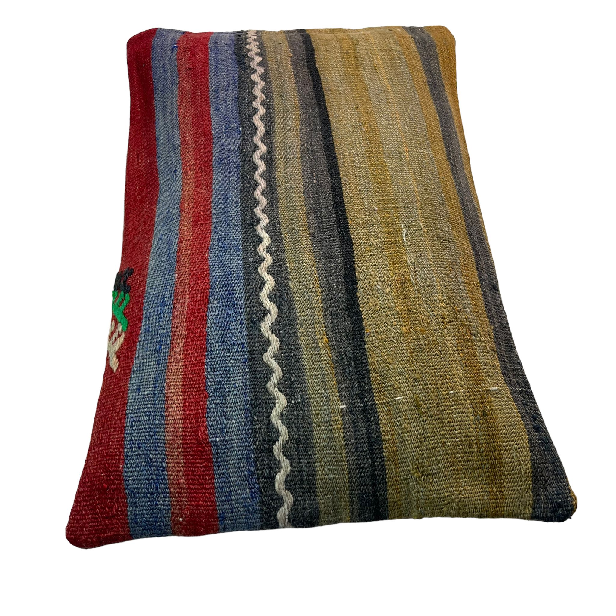 Vintage turkish handmade kilim cushion cover , 30 x 50 cm
