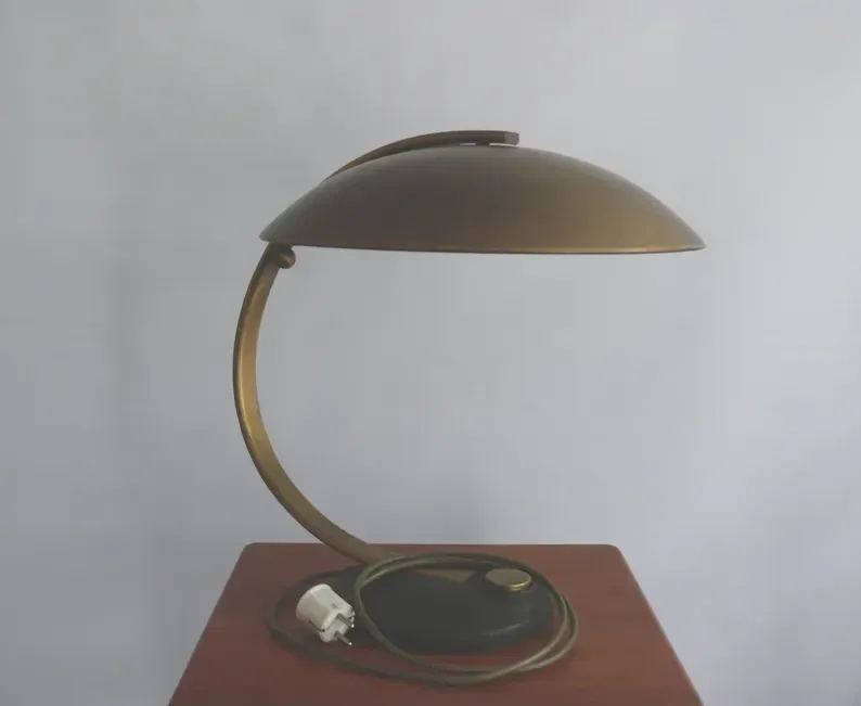Brass table lamp, model Hillebrand 7613, 1960s