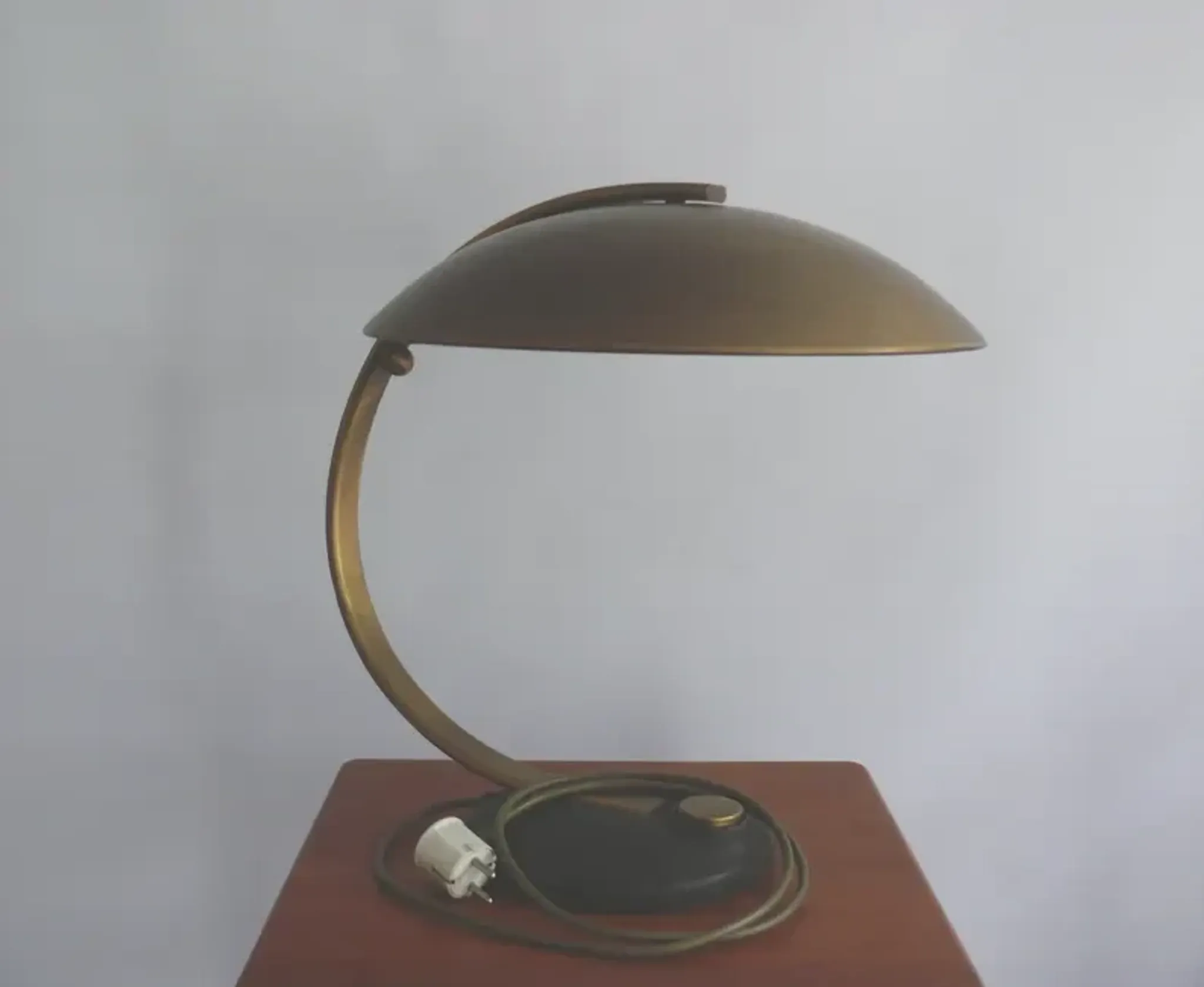 Brass table lamp, model Hillebrand 7613, 1960s