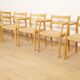 6 chaises en chêne modèle 84 et 67 par Niels Otto Møller, rénovées