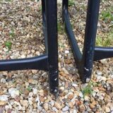 Baumann sled with caning chairs