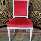 Suite de 6 chaises de style Louis XVI velours rouge