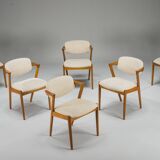 Dining Chairs Model 42 in Teak, Kai Kristiansen for Schou Andersen, 1960s,