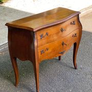 Vintage Louis XV commode in light solid wood, France 1920.