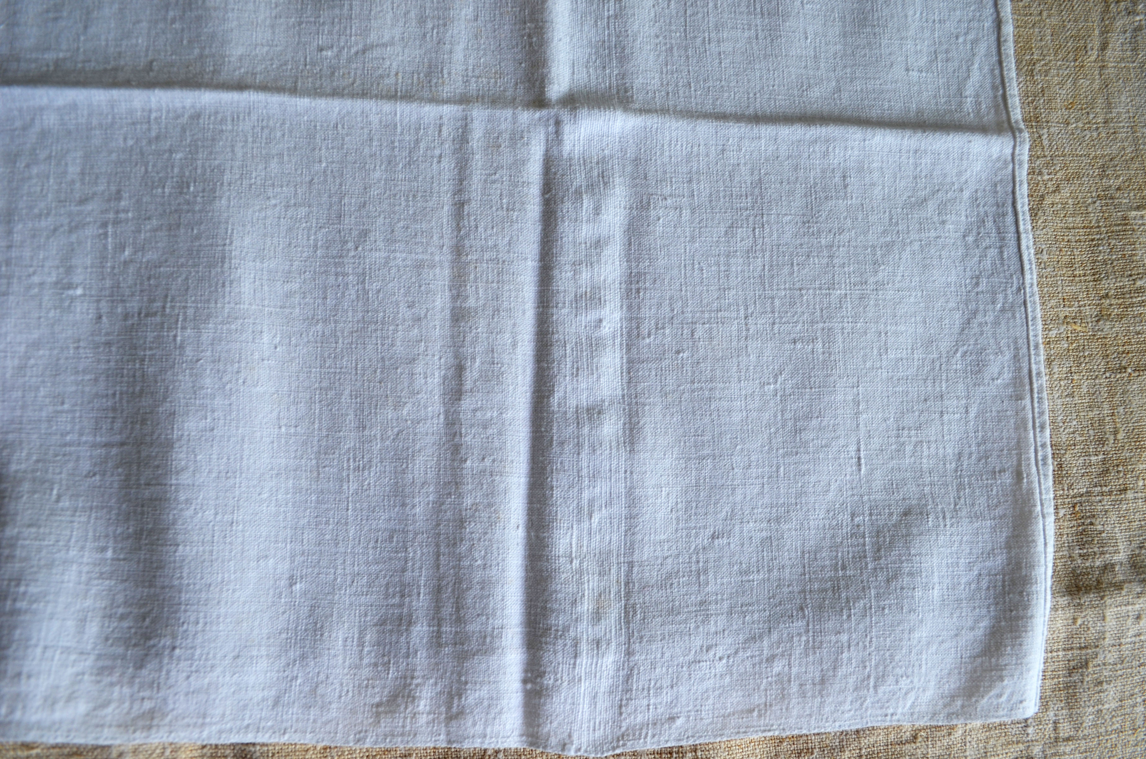 4 antique napkins embroidered