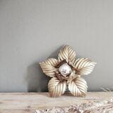 Vintage metal flower wall light