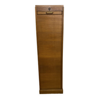 Vintage filing cabinet / secretary / document holder with curtains