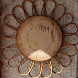 Vintage rattan mirror