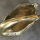 Vintage swan pocket emptier cachepot in gilded brass