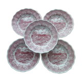 Set of 5 Hollow Porcelain Plates from N.Fontebasso Italy